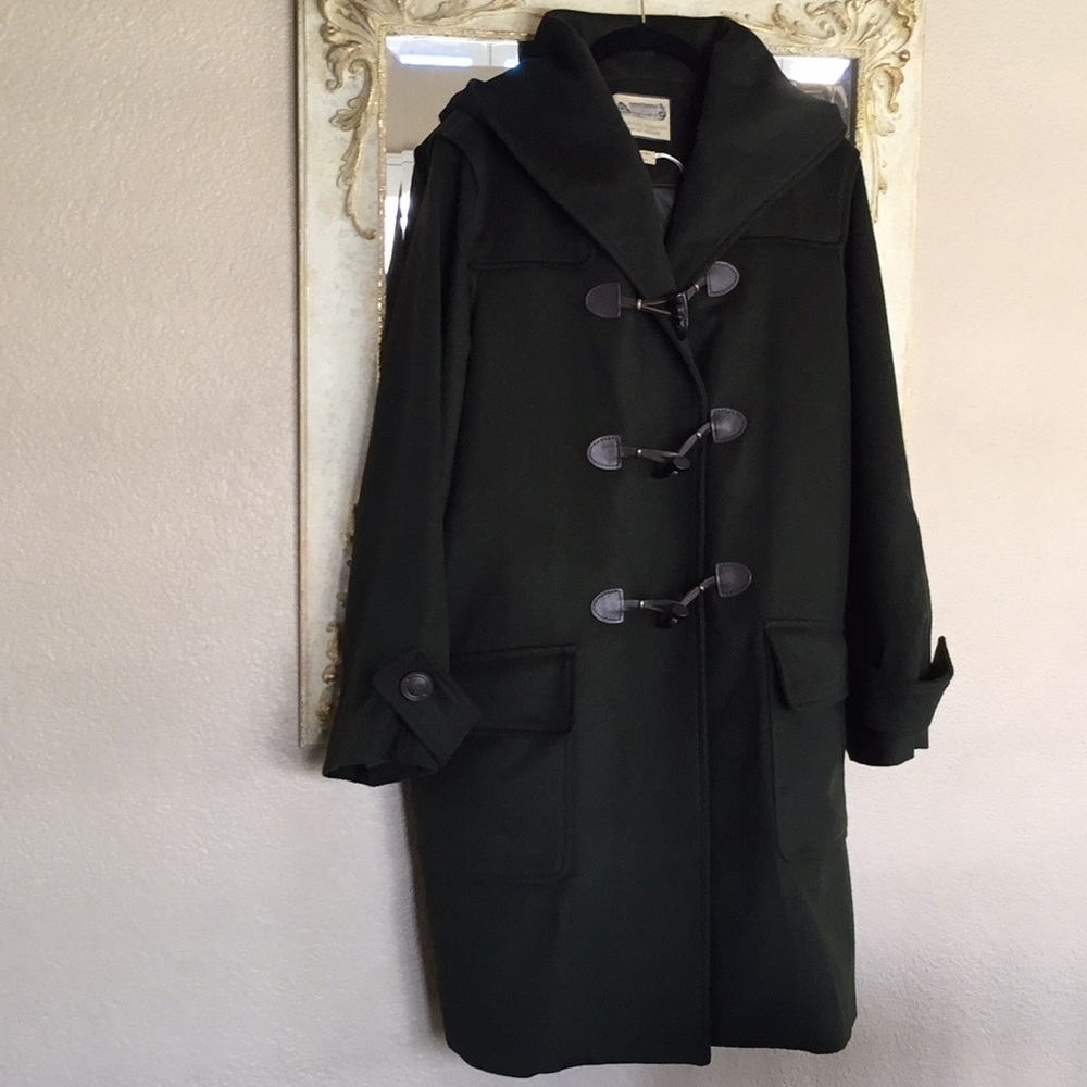 Max Studio Dark Green Toggle Coat
